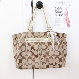 Authentic Coach Y2K Signature Monogram Tote Bag